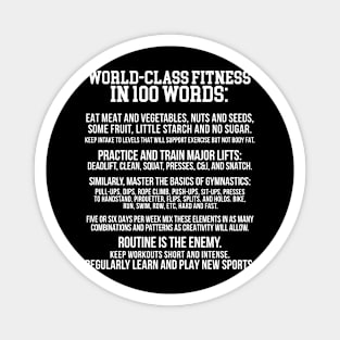 FITNESS in 100 words Magnet